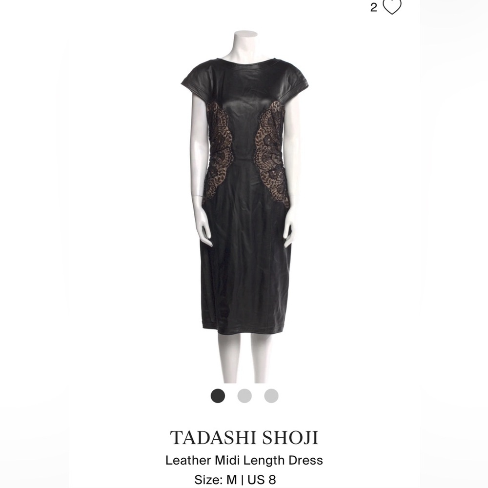 Beautiful Brand With Tags Leather Tadashi Shoji Lace Shift Dress